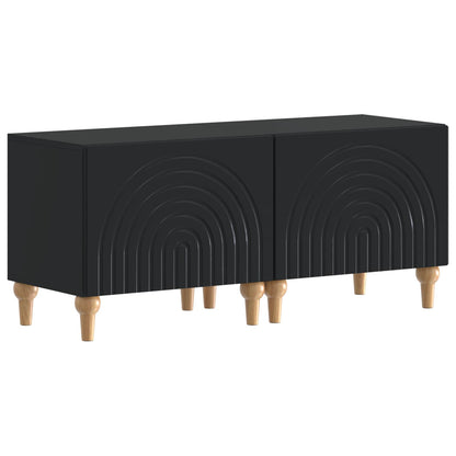 3-delige LED TV-kast Zwart Bewerkt hout