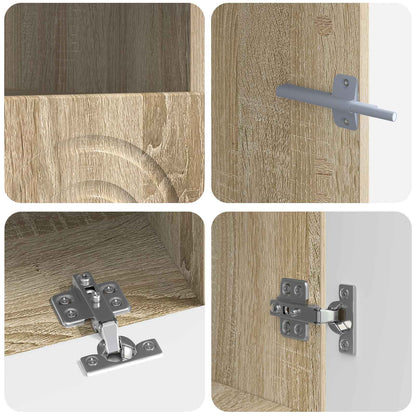 3-delige LED TV-kast Sonoma Eiken Bewerkt hout