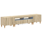 3-delige LED TV-kast Sonoma Eiken Bewerkt hout