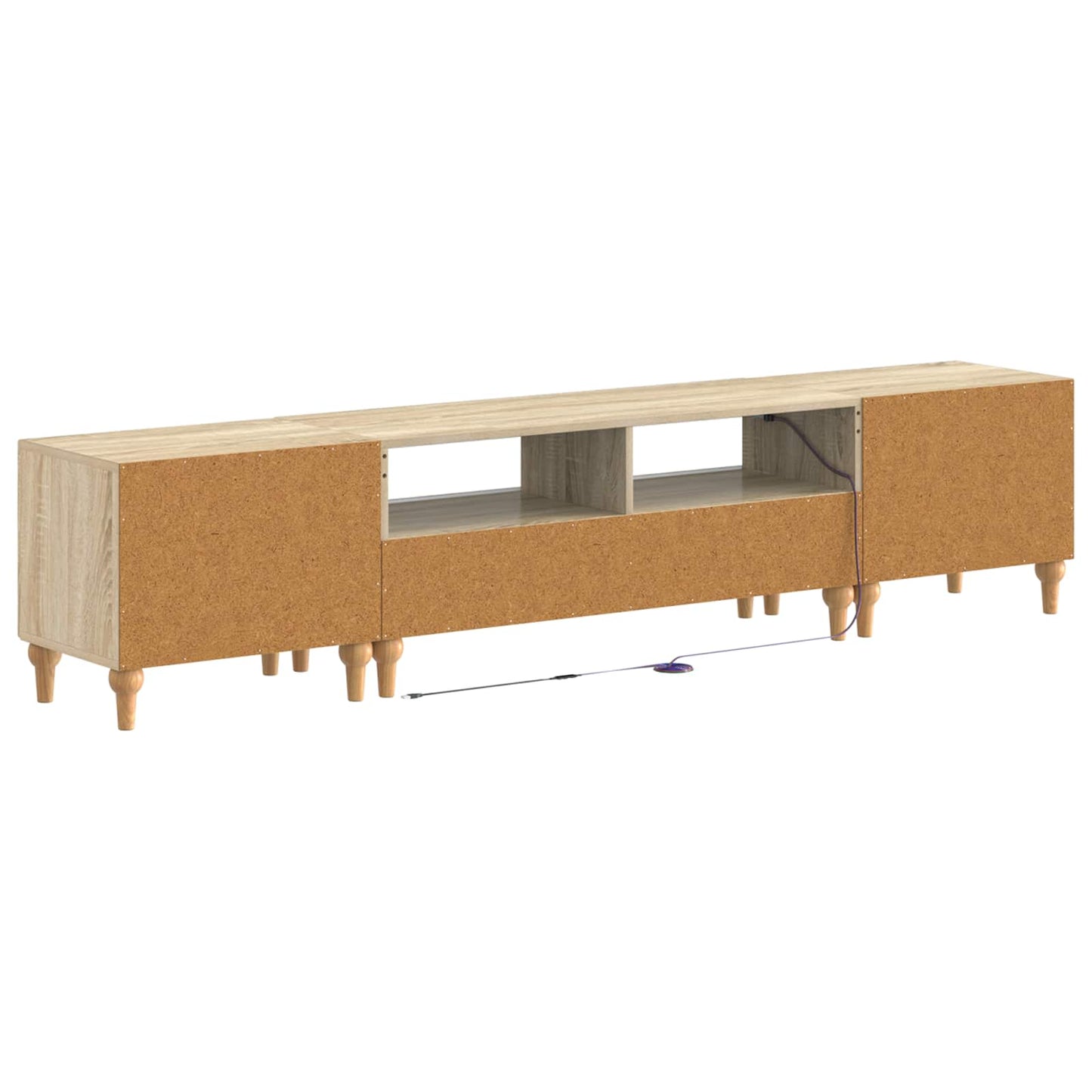 3-delige LED TV-kast Sonoma Eiken Bewerkt hout