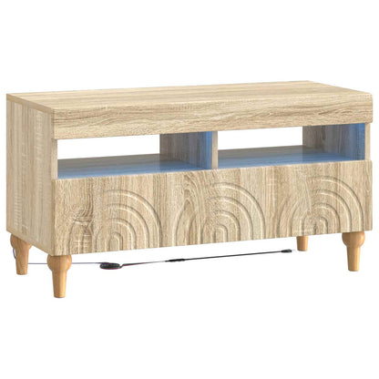 3-delige LED TV-kast Sonoma Eiken Bewerkt hout