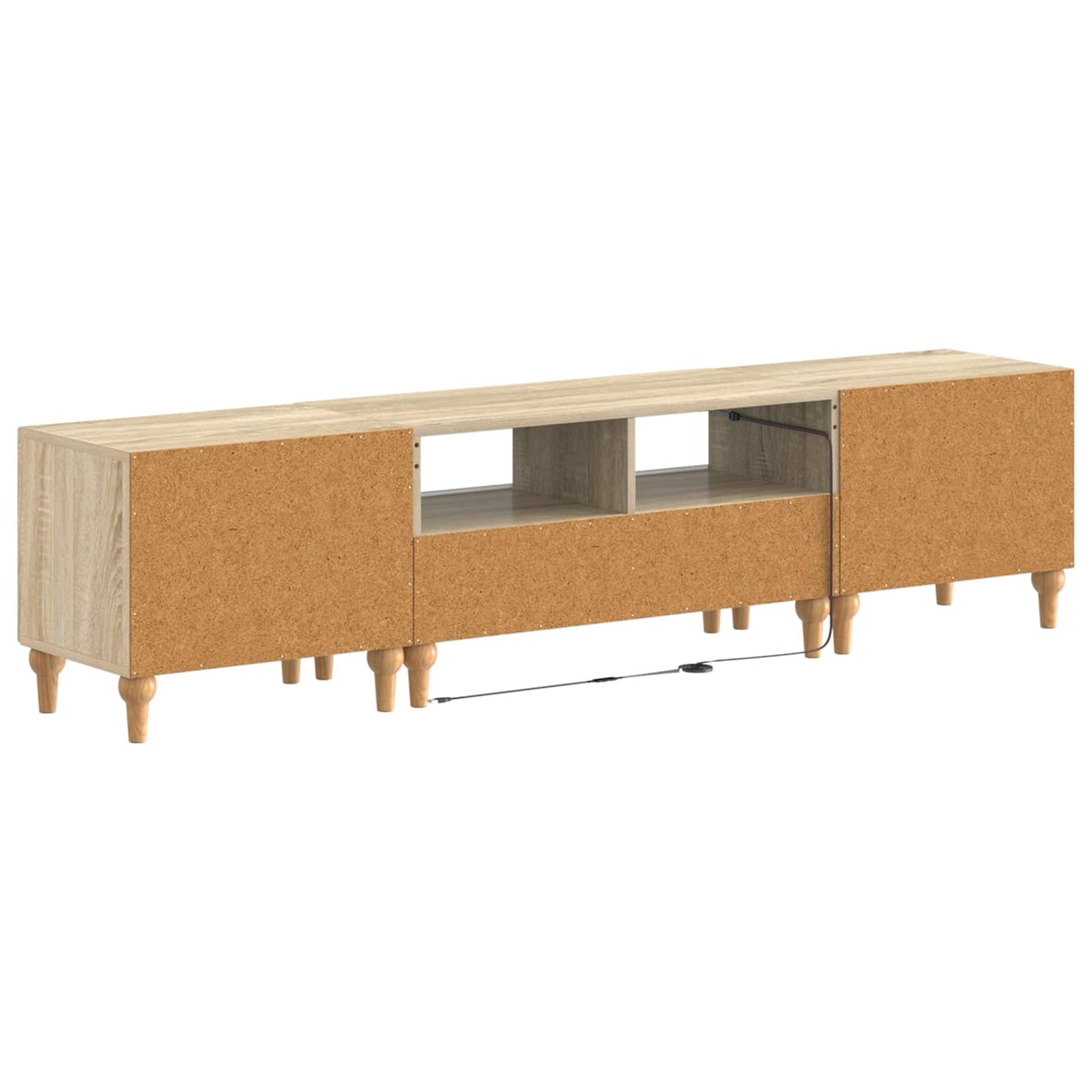 3-delige LED TV-kast Sonoma Eiken Bewerkt hout