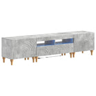 3-delige LED TV-kast Betongrijs Bewerkt hout