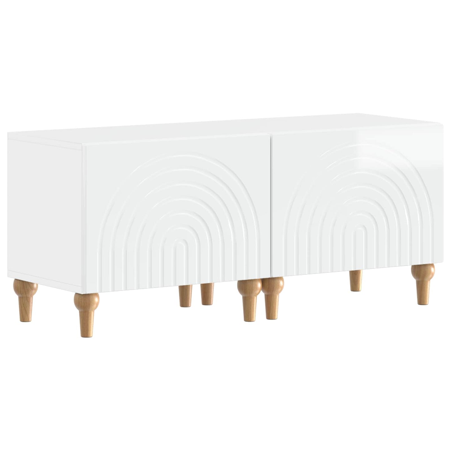 3-delige LED TV-kast Hoogglans Wit Bewerkt hout