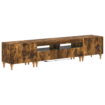 3-delige LED TV-kast Gerookt eiken Bewerkt hout