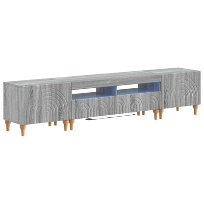3-delige LED TV-kast Grijs Sonoma Bewerkt hout