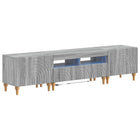 3-delige LED TV-kast Grijs Sonoma Bewerkt hout