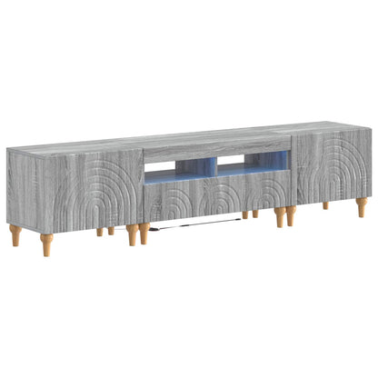 3-delige LED TV-kast Grijs Sonoma Bewerkt hout