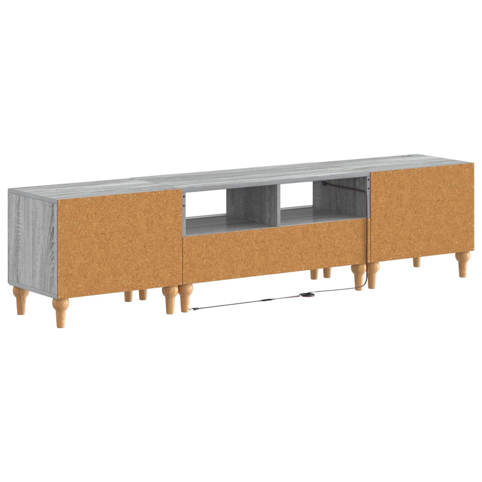 3-delige LED TV-kast Grijs Sonoma Bewerkt hout