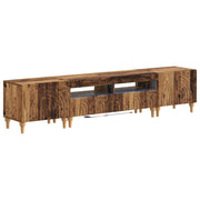 Tv-meubel set 3-delig oud hout bewerkt hout