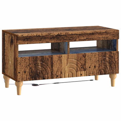 3-delige LED TV-kast Oud hout Bewerkt hout
