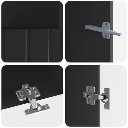5-delige LED TV-kast Zwart Bewerkt hout