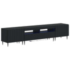 5-delige LED TV-kast Zwart Bewerkt hout