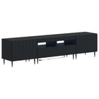 5-delige LED TV-kast Zwart Bewerkt hout