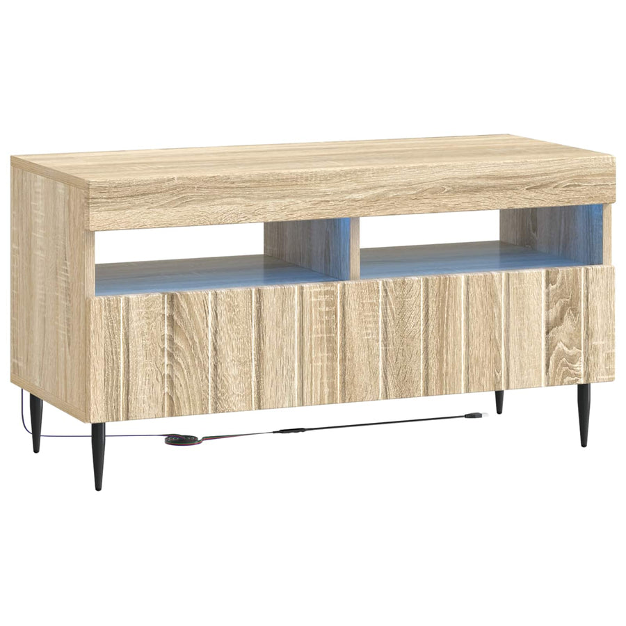 5-delige LED TV-kast Sonoma Eiken Bewerkt hout