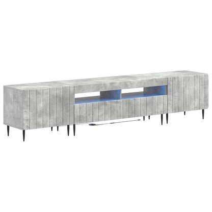 5-delige LED TV-kast Betongrijs Bewerkt hout