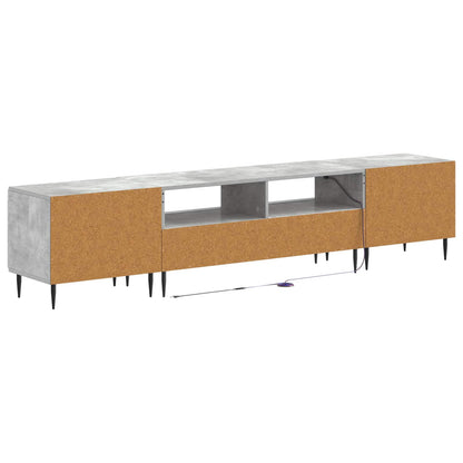 5-delige LED TV-kast Betongrijs Bewerkt hout