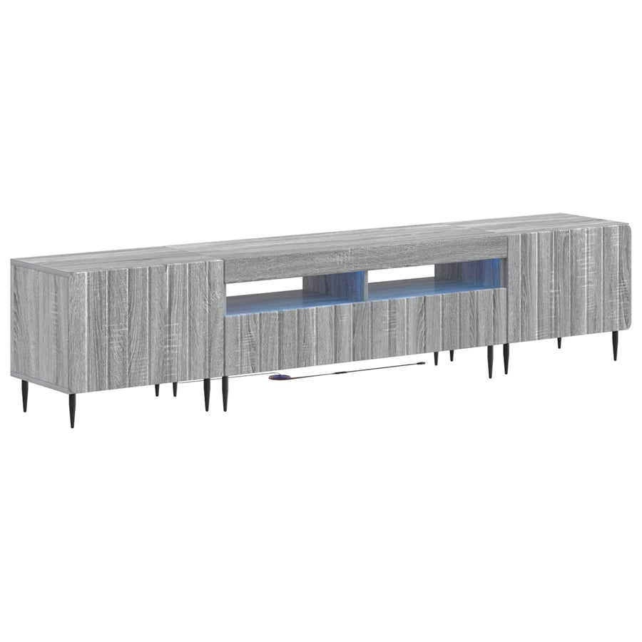 5-delige LED TV-kast Grijs Sonoma Bewerkt hout