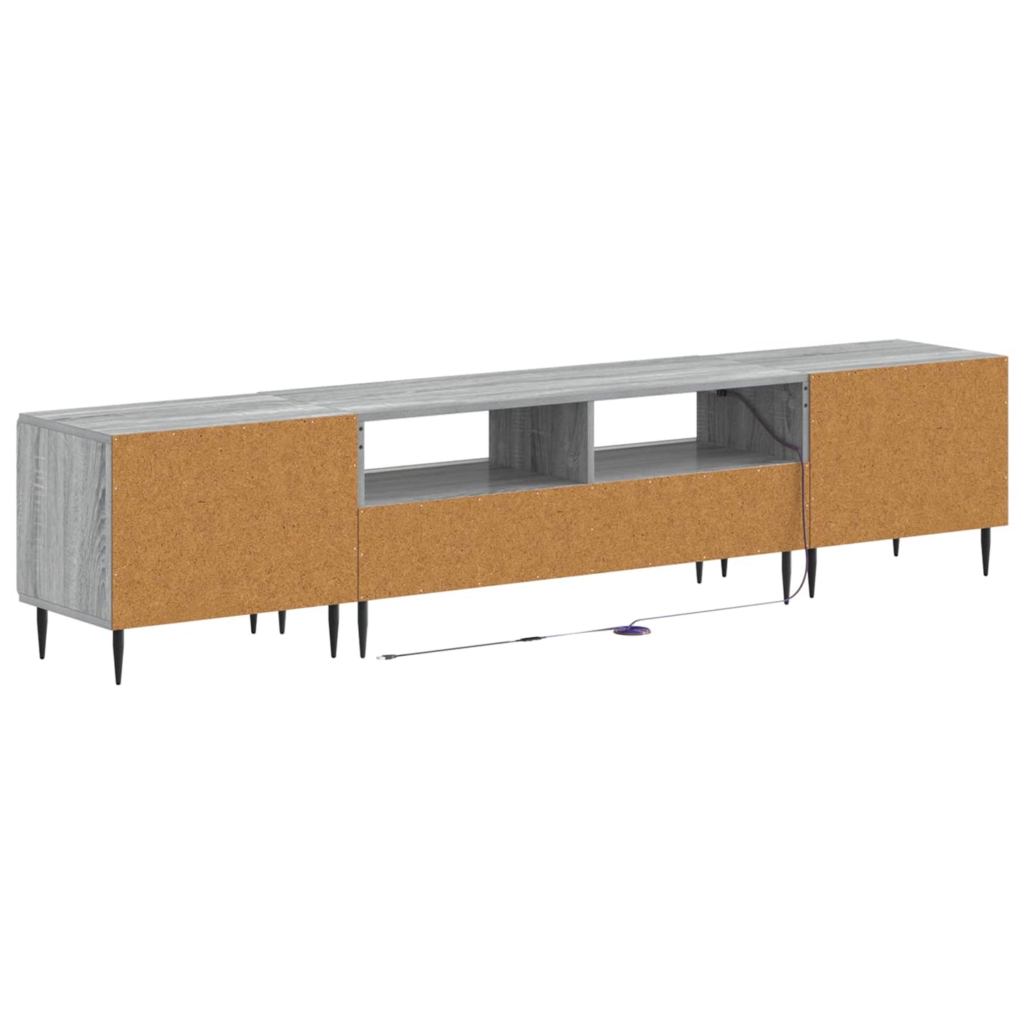 5-delige LED TV-kast Grijs Sonoma Bewerkt hout