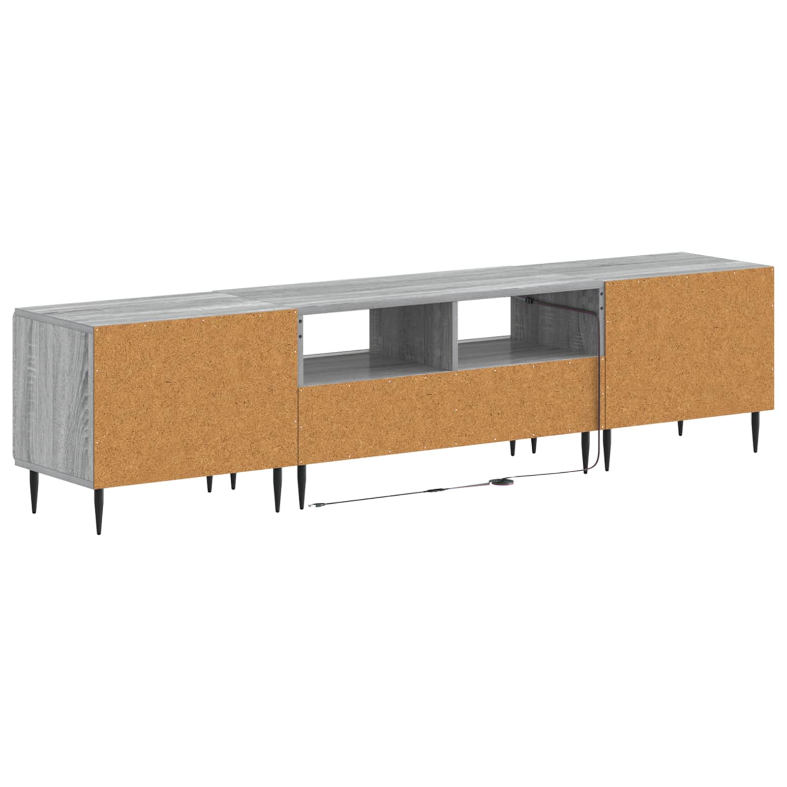5-delige LED TV-kast Grijs Sonoma Bewerkt hout