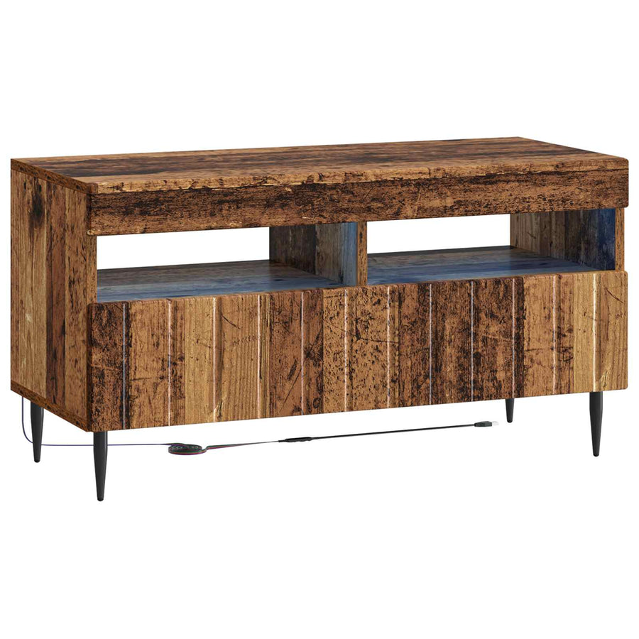 5-delige LED TV-kast Oud hout Bewerkt hout