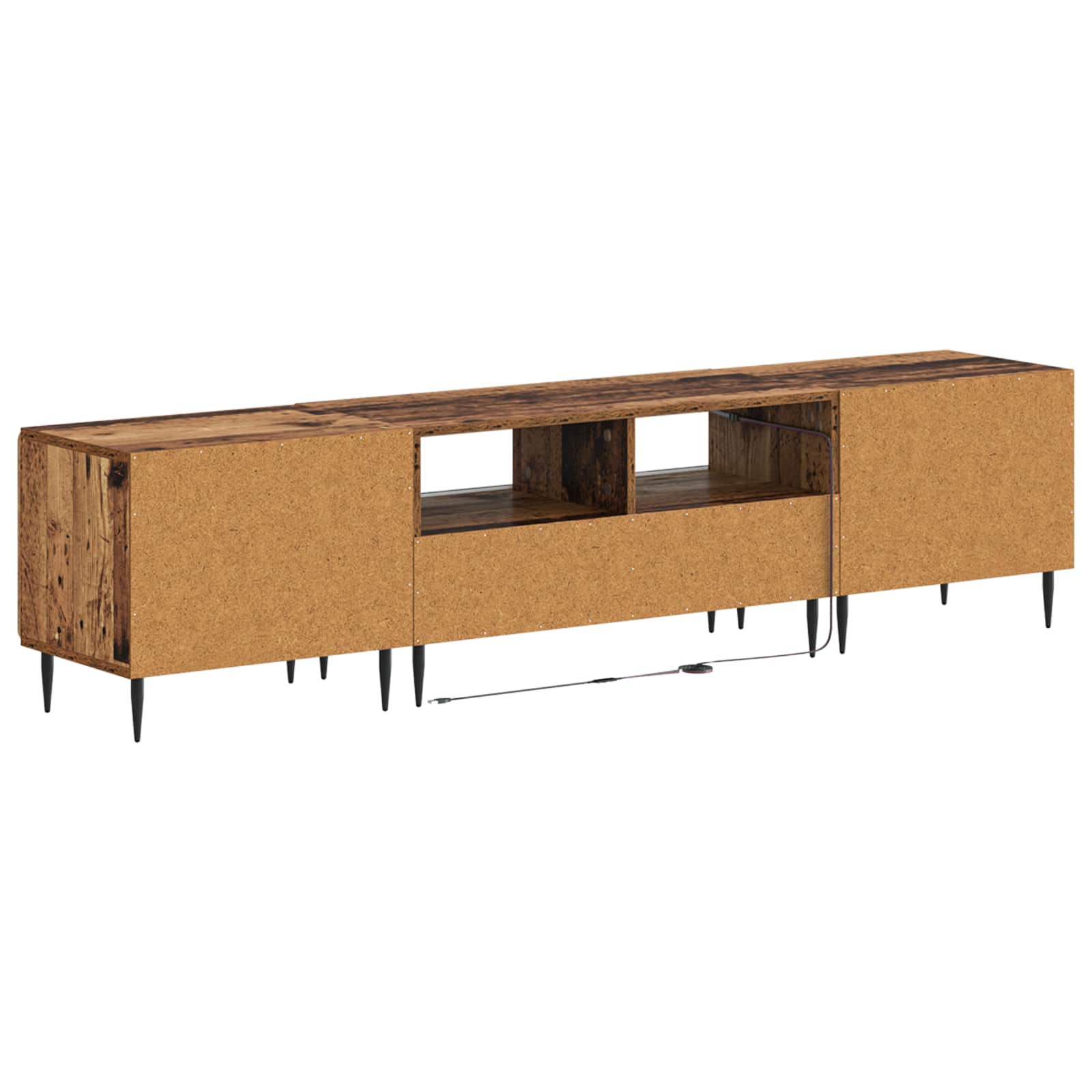 5-delige LED TV-kast Oud hout Bewerkt hout