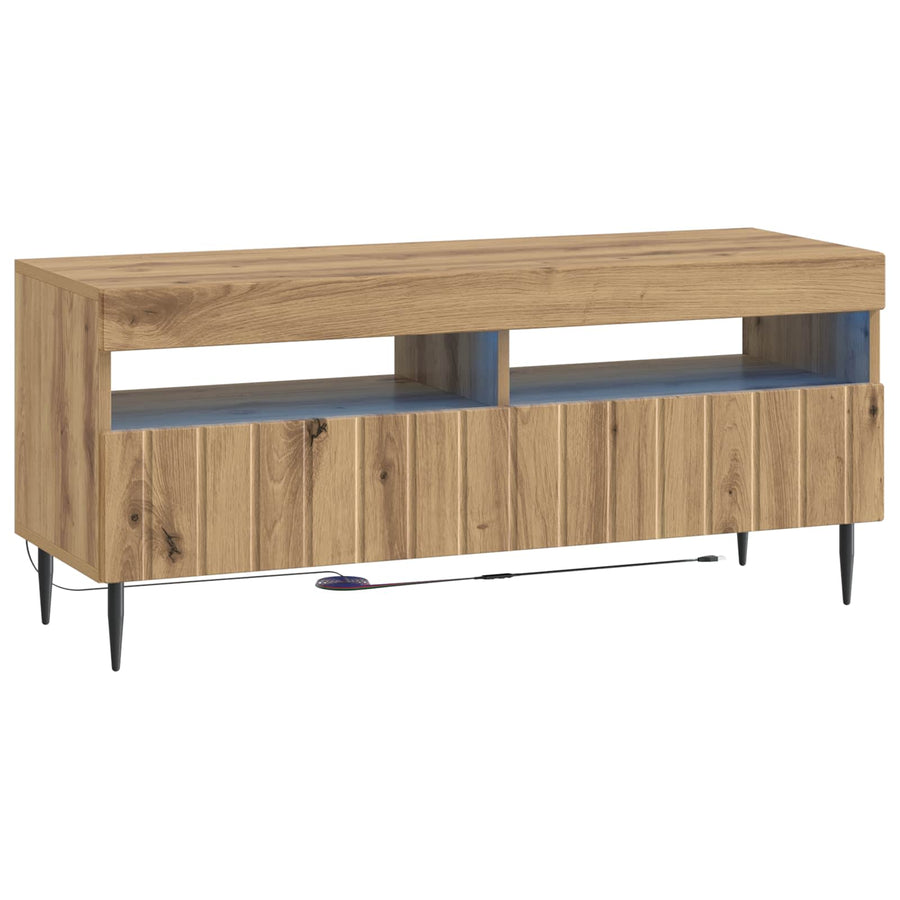 5-delige LED TV-kast Artisanaal eiken Bewerkt hout