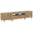 5-delige LED TV-kast Artisanaal eiken Bewerkt hout