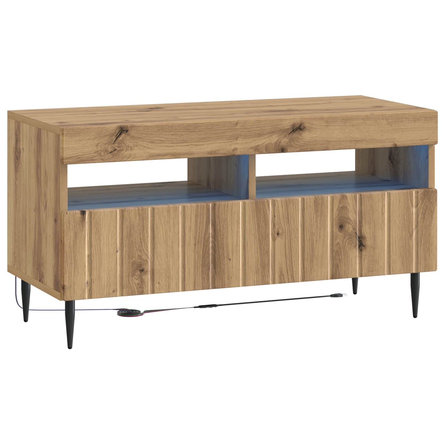 5-delige LED TV-kast Artisanaal eiken Bewerkt hout