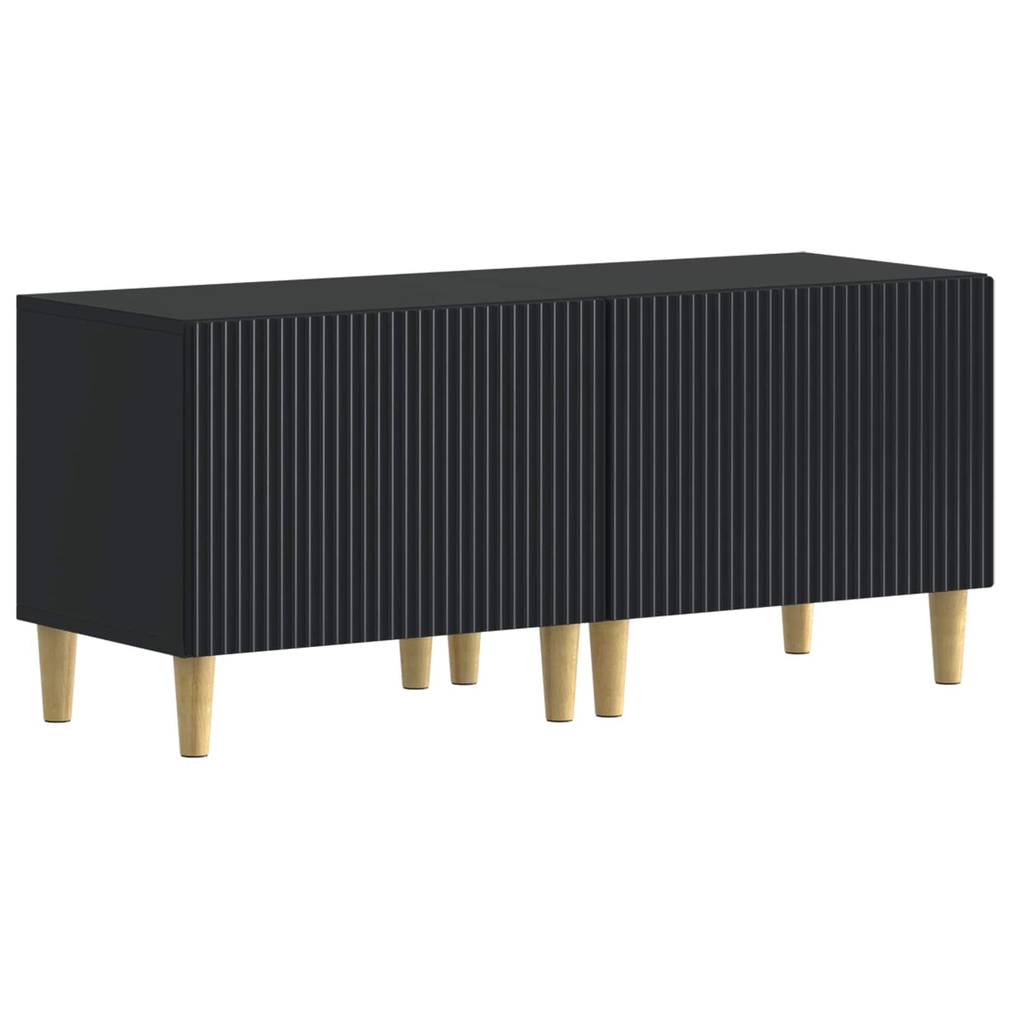 5-delige LED TV-kast ARNHEM Zwart Bewerkt hout