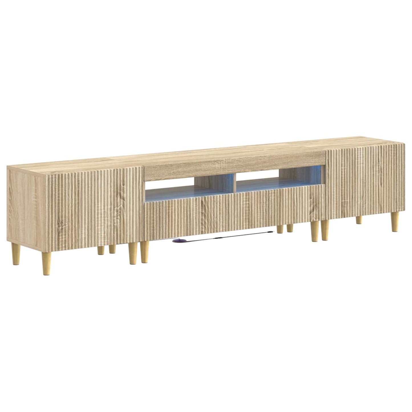 5-delige LED TV-kast Sonoma Eiken Bewerkt hout
