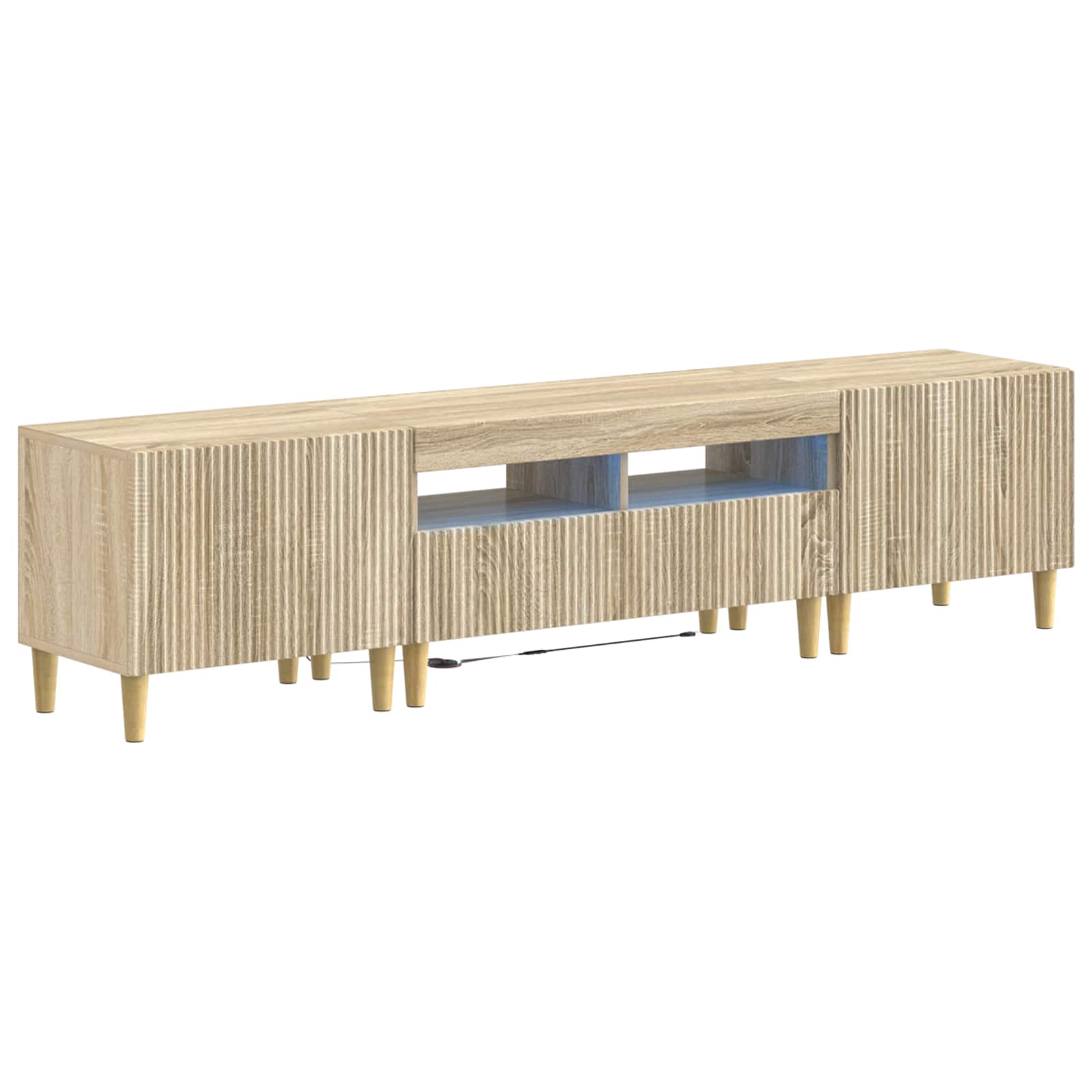 5-delige LED TV-kast Sonoma Eiken Bewerkt hout
