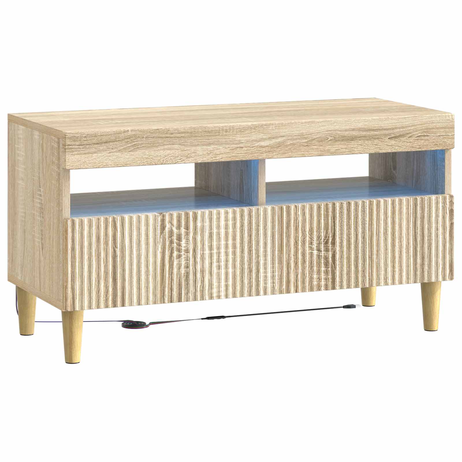 5-delige LED TV-kast Sonoma Eiken Bewerkt hout