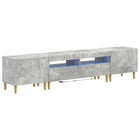 5-delige LED TV-kast Betongrijs Bewerkt hout
