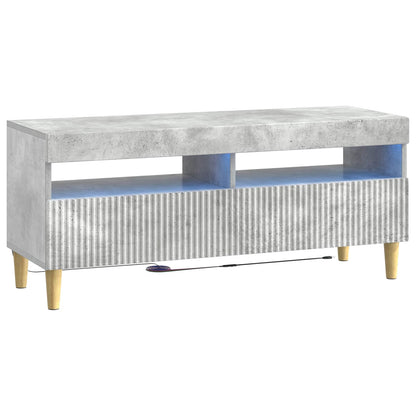 5-delige LED TV-kast Betongrijs Bewerkt hout