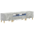 5-delige LED TV-kast Betongrijs Bewerkt hout