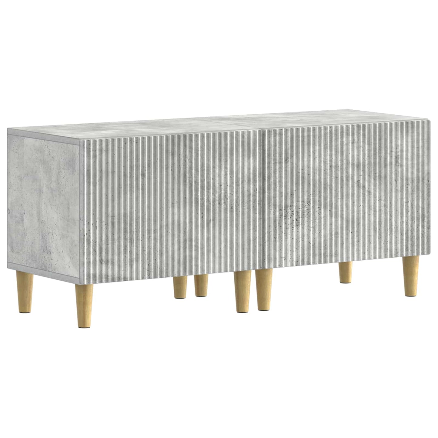5-delige LED TV-kast Betongrijs Bewerkt hout