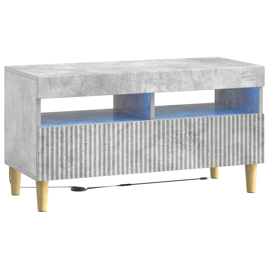 5-delige LED TV-kast Betongrijs Bewerkt hout