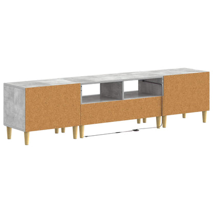 5-delige LED TV-kast Betongrijs Bewerkt hout