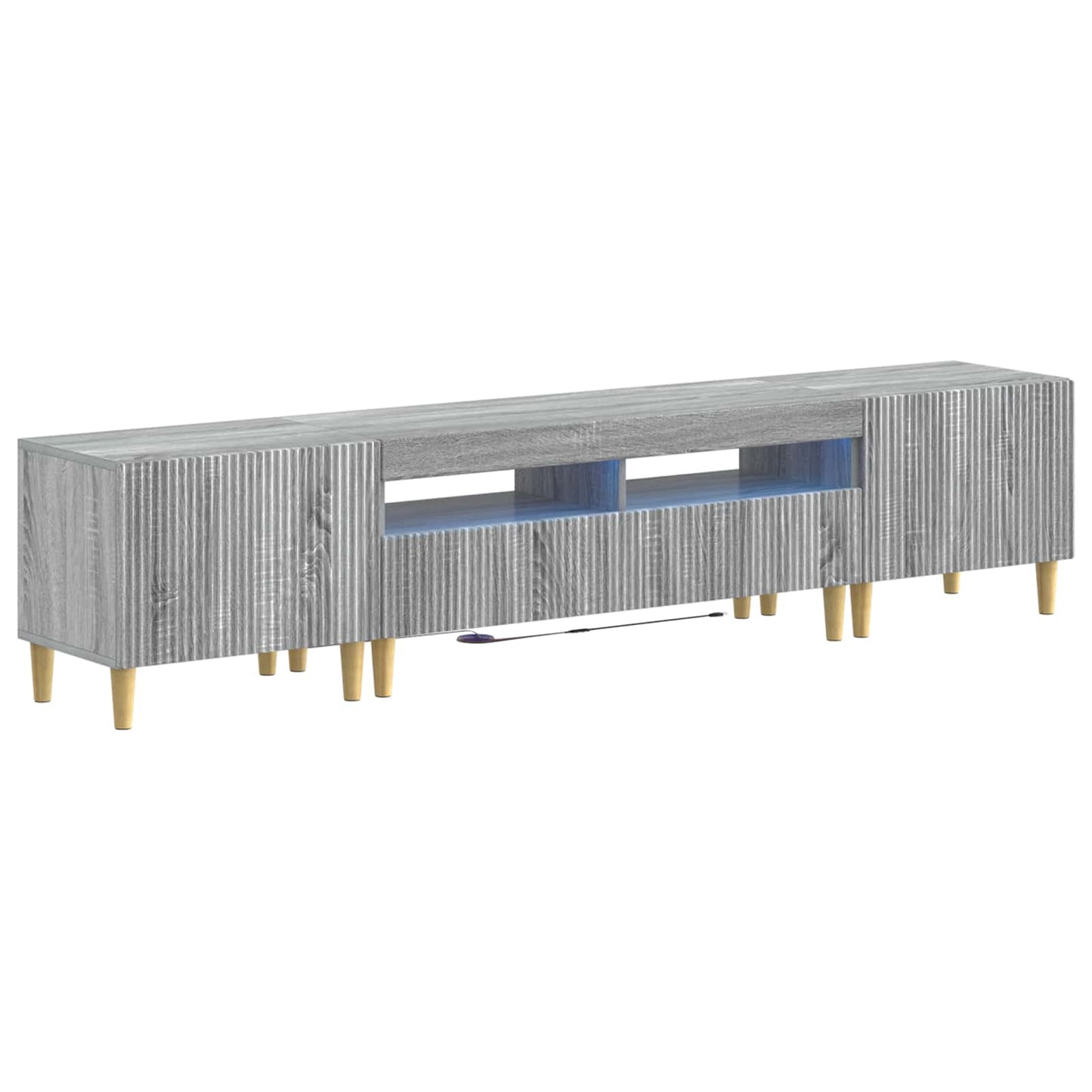 5-delige LED TV-kast Grijs Sonoma Bewerkt hout
