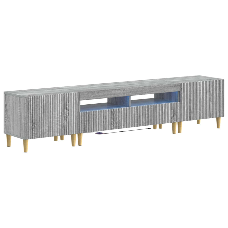 5-delige LED TV-kast Grijs Sonoma Bewerkt hout