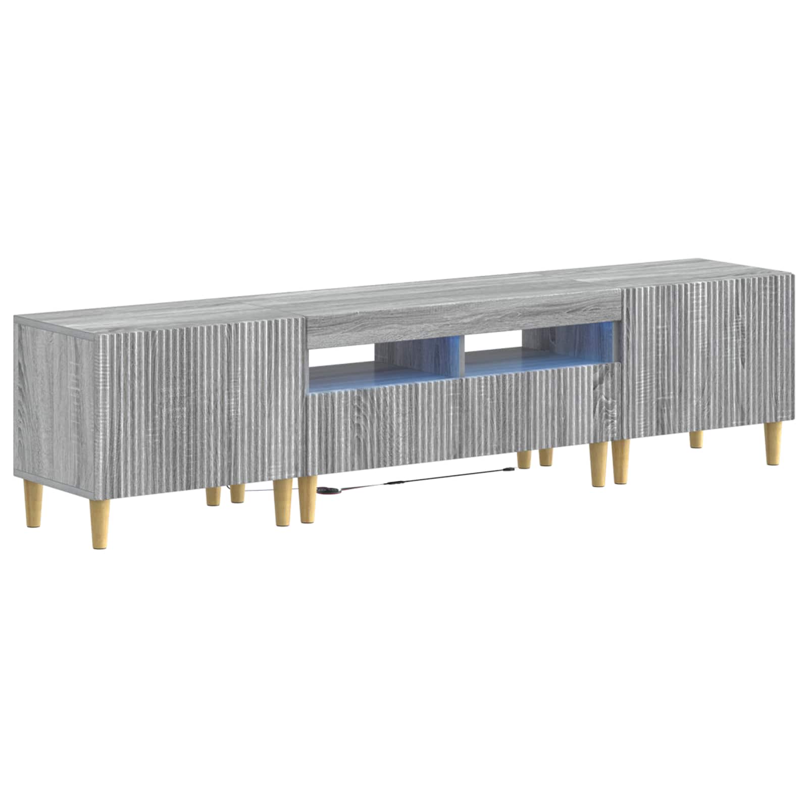 5-delige LED TV-kast Grijs Sonoma Bewerkt hout