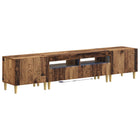 5-delige LED TV-kast Oud hout Bewerkt hout