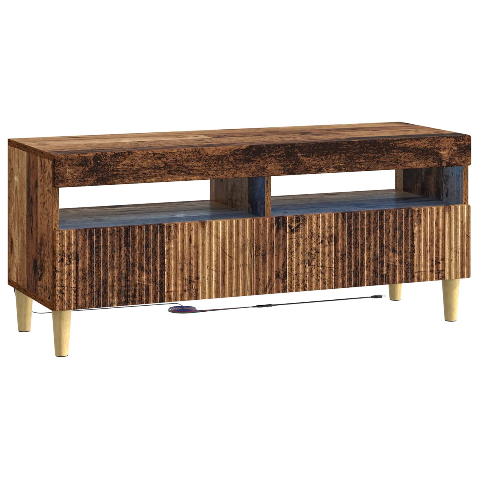 5-delige LED TV-kast Oud hout Bewerkt hout