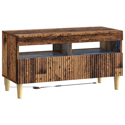 5-delige LED TV-kast Oud hout Bewerkt hout
