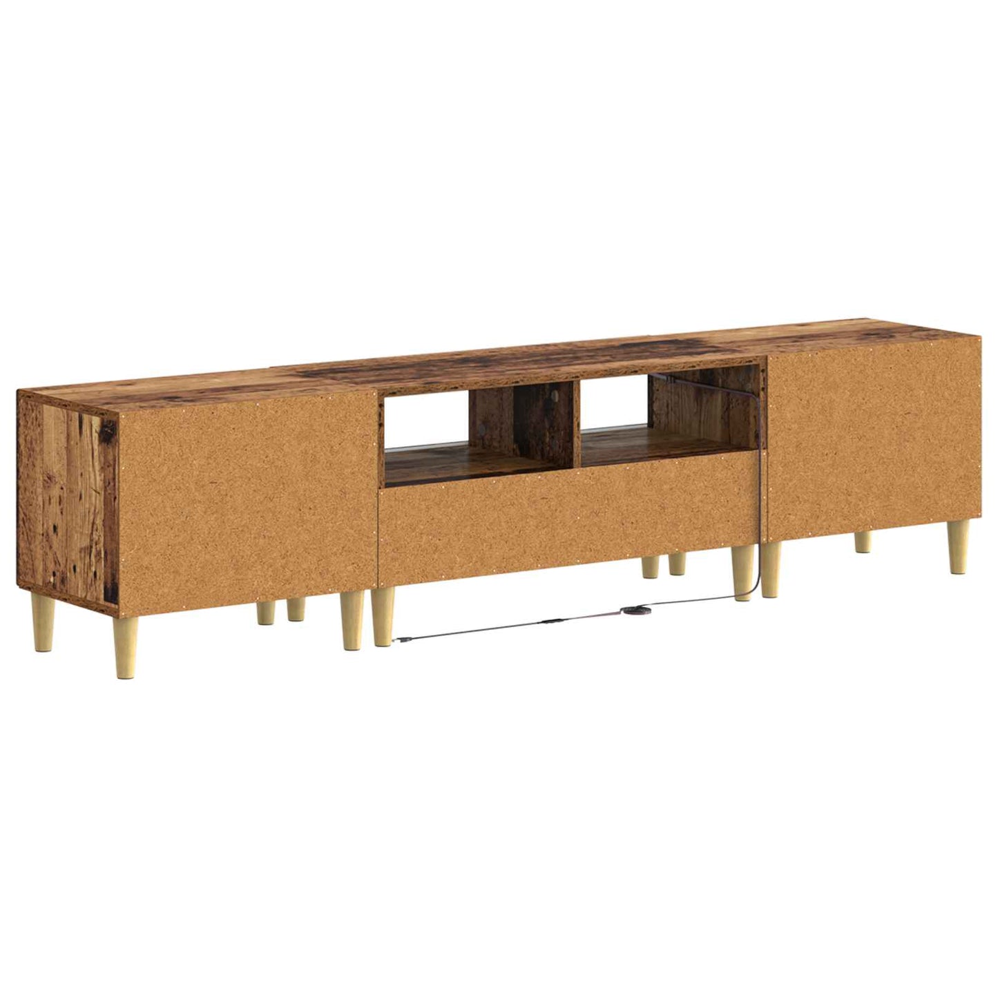 5-delige LED TV-kast Oud hout Bewerkt hout