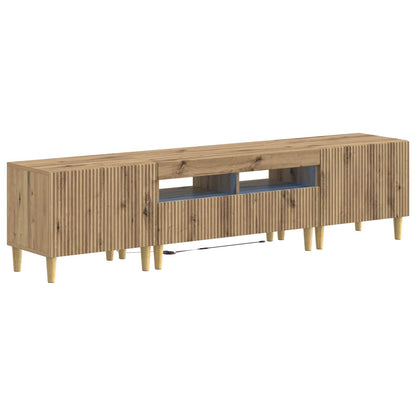 5-delige LED TV-kast Artisanaal eiken Bewerkt hout