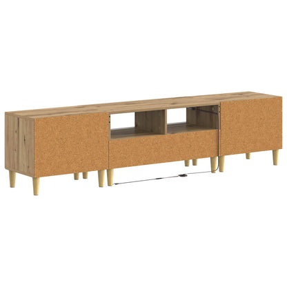 5-delige LED TV-kast Artisanaal eiken Bewerkt hout