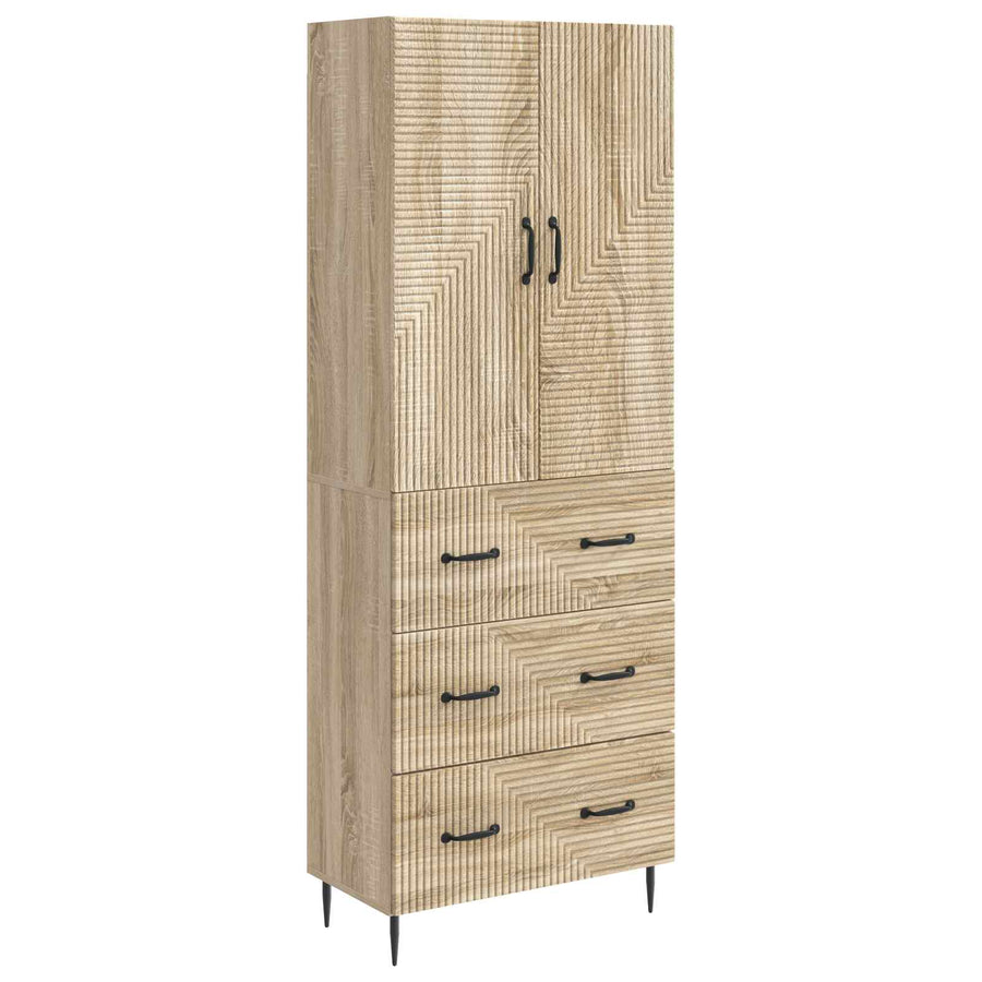 Kastenset 2 pcs Sonoma Eiken 66 x 34,5 x 90 cm Bewerkt hout