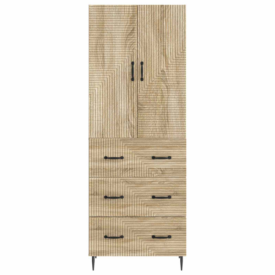 Kastenset 2 pcs Sonoma Eiken 66 x 34,5 x 90 cm Bewerkt hout